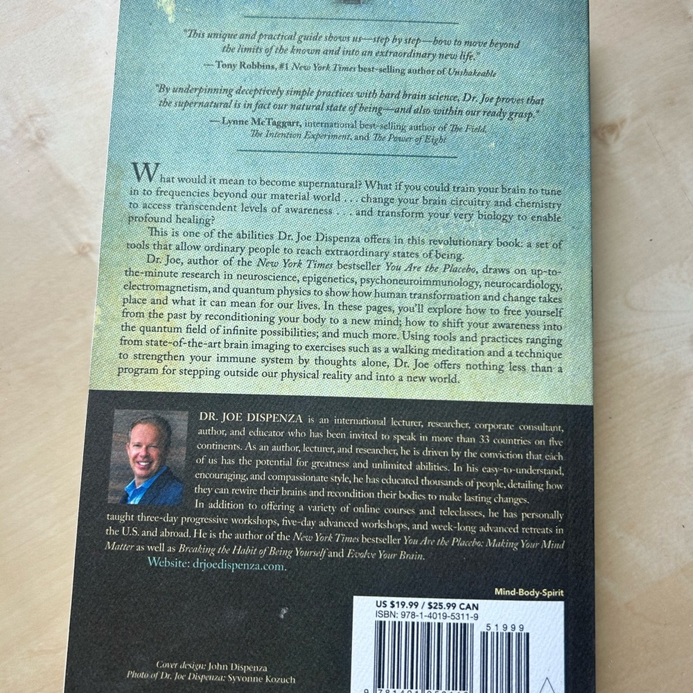 Becoming Supernatural by Dr. Joe Dispenza Paperback Book - Picture 2 of 3